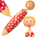 ZAUJÍMAVÉ GULIČKOVÉ PERO AKO DARČEK, HRUBÁ BÁBIKA, AUTOMATICKÝ ORIGINÁL