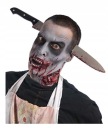 ČELENKA Nôž V HLAVE PREKRVANÝ HALLOWEENSKÝ KOSTÝM