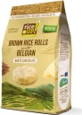 Hnedé ryžové oblátky RiceUP v bielej čokoláde