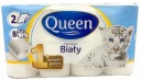 Neparfumovaný biely 2-vrstvový toaletný papier Queen 8 roliek