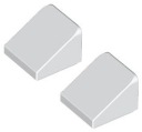 LEGO Bevel 1x1 biela (54200/4504369) x2