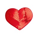 Flitrová nášivka Heart Red Flitrové srdce