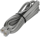 RJ12 telefónny kábel 2m, šedý plochý, 6P6C