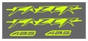 Nálepky na motorku YAMAHA FAZER ABS, žltá fluo 1026