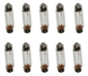 10X Žiarovka 12V 5W C5W Rúrka WSK WFM MZ JAWA ROMET