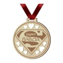 Super BABIČKÁ MEDAILA, drevená STUHA, DEŇ BABIČKY