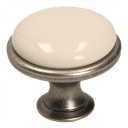 Nábytková kľučka GAMET GP19, nikel/porcelán MLK-0