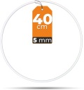 Pevná kovová obruč pre makramé, BIELA, 40 cm, 5 mm