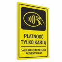 Nálepka - Platba len kartou 10x15