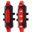 5 LED zadné svetlo na bicykel, 5V nabíjanie cez USB