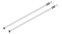 Okrúhle zábradlie do zásuvky METALBOX L-400 mm, biela RAL9010 AMIX