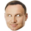 politická papierová maska ​​ANDRZEJ DUDA prezident