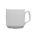 Obľúbený biely porcelánový hrnček Robert 250ml, stohovateľný