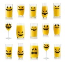HALLOWEEN Nálepky na poháre Funny Scary 16 ks.