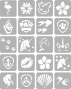 Henna Airbrush Glitter Tattoo Templates Veľká sada pre DIEVČA
