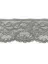 ŠTÝLOVÁ OZDOBNÁ ČIPKA 5CM, ELASTICKÁ, SIVÁ