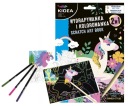 Kidea Hra na vyfarbovanie a škrabanie 2v1 škrabacia hra Unicorns so stylusom