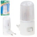 LED NOČNÁ LAMPA DO KONTAKTNÝCH NOČNÝCH ZÁSUVEK, BIELE SPLACHOVAČKA do spálne