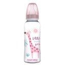 CANPOL BABIES Malá žirafa Úzka fľaša ružová 12m+, 330ml