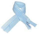 Vnútorný zips pevný nebesky modrý 25 cm