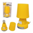 ŽLTÁ nočná lampa + E14 žiarovka TEPLÁ FARBA IP20 spálňa do zásuvky