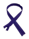 Zips, SAMOSTATNÝ Zips, KRYTÁ ČIPKA, 50cm, FIALOVÁ