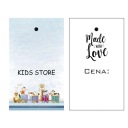 Visačka kartónové visačky prívesky KIDS STORE 100 ks
