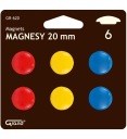 Kancelárske magnety na chladničku, dosky, 20 mm, 6 ks. GRANDEE