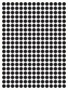 Nálepky CIRCLES Bodky 1cm 300ks Čierna