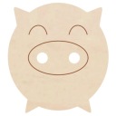 Ozdobný gombík PIGGY LARGE nášivka