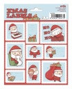 Dekoratívne darčekové nálepky Santa Claus 18 ks vianočná sada