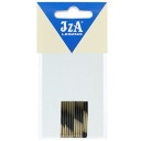IZA STRAIGHT PIN BROTS BEZ GULIČKY ZLATÁ A ČIERNA 4cm 12ks