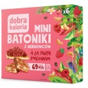 Mini malinové tartové tyčinky Dobra Kalorické oriešky 0% cukru pre deti 6 ks