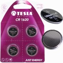CR1620 BATÉRIE 4ks TLAČIDLO LÍTIOVÉ BATÉRIE 3V CR TESLA