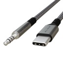 USB-C MINI JACK KÁBEL 3,5 MM TYP C POMOCNÁ ZÁSTRČKA AUDIO KÁBEL 100 cm 1M NYLON