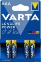 4x LR03 Varta Longlife Power MN2400 AAA batéria 1.