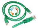 Patchcord UTP kat.5E kábel 0,25 m zelený