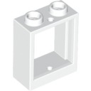 Lego Nové okno 1x2x2 ploché predné biele biele 60592