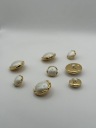 Elegantný gombík, zlatý perleťový stred, 12mm