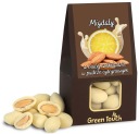 Pražené mandle v bielej čokoláde v citrónovom prášku 100 g Green Touch
