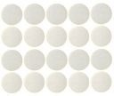 Sada samolepiacich plstí, biela okrúhla plsť, 40 mm x 20 kusov