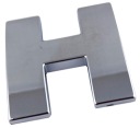 ZNAK PÍSMENO PÍSMENO CHROME H H VEĽKÉ 5,6CM Z9T94