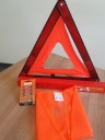 ORANŽOVÁ VESTA + TROJUHOLNÍK + MINI POISTKY