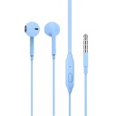 DENMEN JACK 3,5MM KÁBLOVÉ SLÚCHADLÁ UNIVERZÁLNE MODRÁ