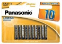 10x VÝKONNÁ BATÉRIA PANASONIC ALKALINE LR03 AAA 1,5V