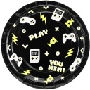 Papierové taniere GAMEPADS Hra GAMING Narodeniny 6 kusov 23 cm