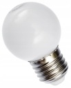 LED dekoračná guľová žiarovka E27, studená biela, 1W, 40lm