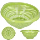 CEDNÍK Kuchynský cedník s rúčkami, plastový, priemer 29 cm, zelený, na zeleninu