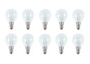10x Tradičná guľová žiarovka 230V E14 25W TR