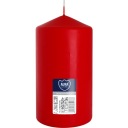 ČERVENÁ SVIEČKA VEĽKÁ valcová, neparfumovaná, SVIEČKA PARAFÍNOVÁ 15CM 66H 600G